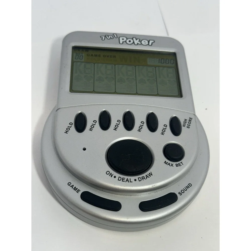 Mega Screen 7-in-1 Handheld Electronic Poker Game Mod. 77801 Tested